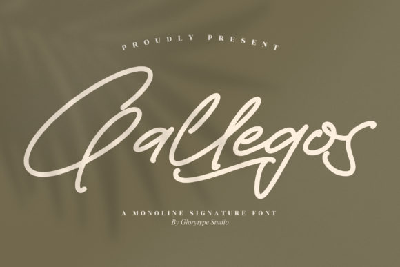 Gallegos: The Editorial Designer's Monoline Signature Font