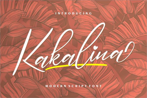 Kakalina: A Romantic Script Font for Digital Design