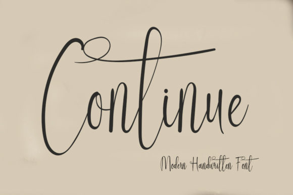 Using the Continue Font for Your Handmade Brand